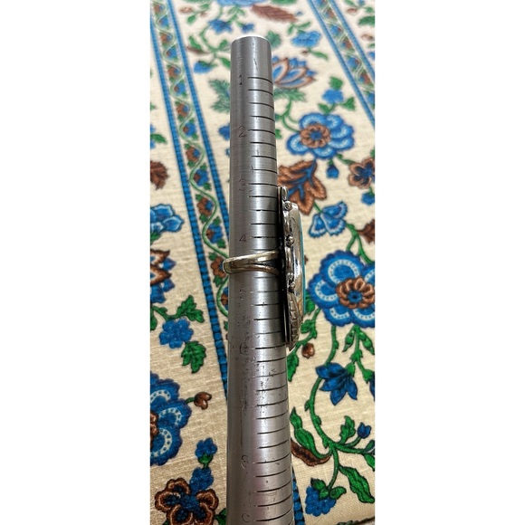 Vintage Turquoise and Silver Statement Ring - Picture 2 of 4